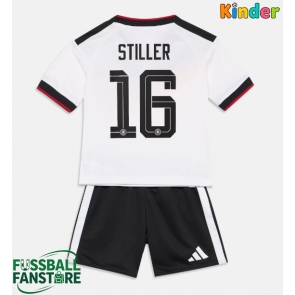 Deutschland Angelo Stiller #16 Replik Heimtrikot Kinder WM 2026 Kurzarm (+ Kurze Hosen)